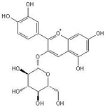 锦葵色素-O-葡萄糖苷分子结构式