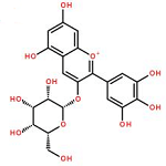 飞燕草素-O-半乳糖苷分子结构式